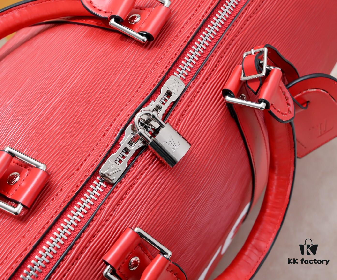 693072926e68136f4d9a5d97 Real-shot Genuine Two-layer Cowhide Supreme Keepall Travel Bag 45cm