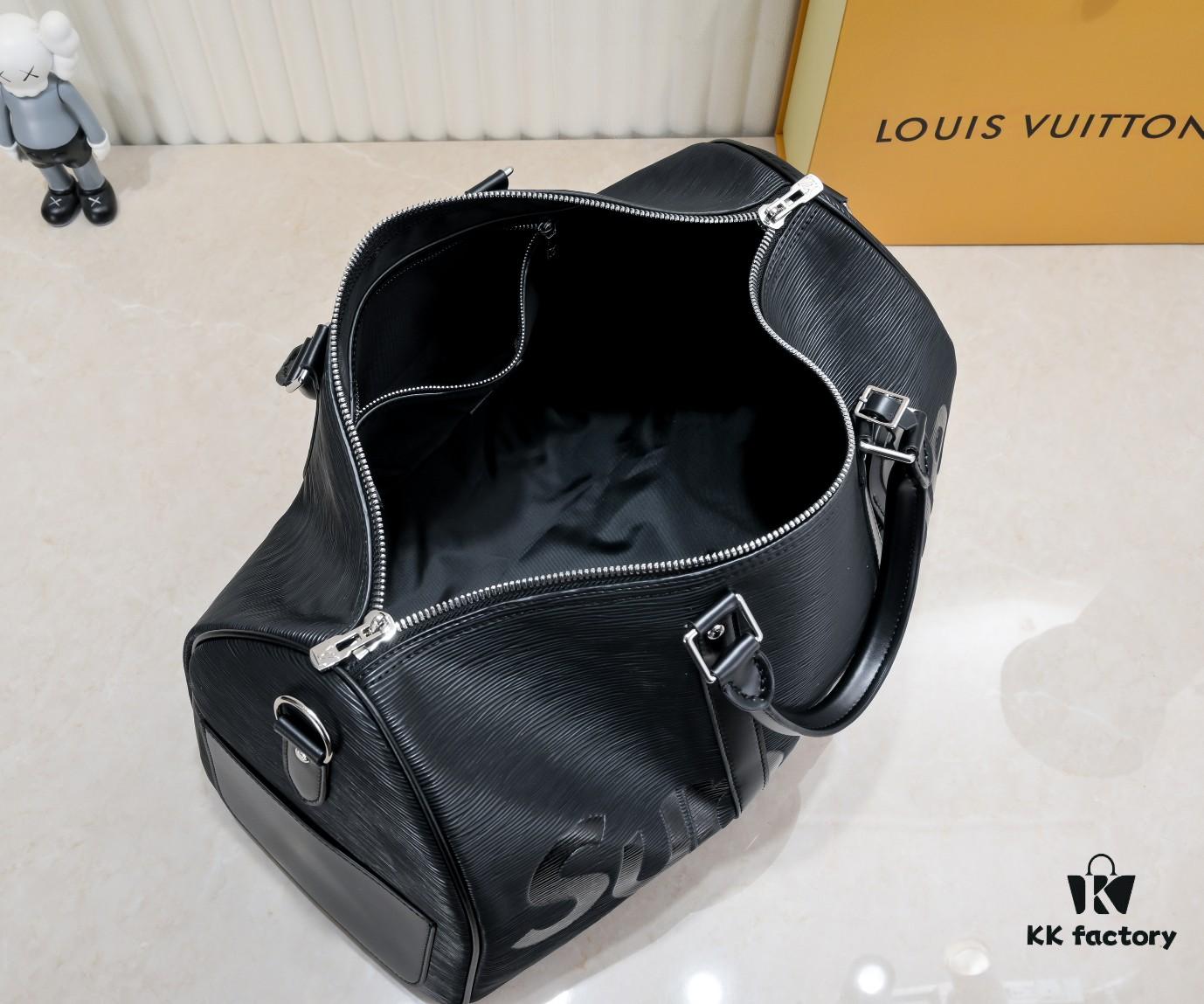 Supreme x Louis Vuitton Keepall 45cm Travel Bag in Epi Crocodile Grain Cowhide Leather