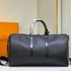 6930729d6e68136f4d9a5db1 This Keepall travel bag is crafted from LV Aerogram cowhide leather, showcasing the iconic silhouette and Louis Vuitton's exceptional leather craftsmanship. The leather label and jacquard shoulder strap pay tribute to the brand's travel heritage, while the carry-on size makes it perfect for weekend getaways.
