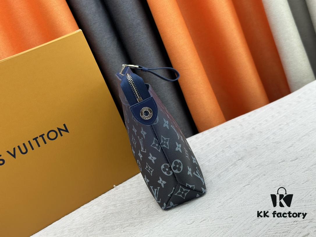 693072a06e68136f4d9a5db6 New Arrival 'Louis Vuitton' Handheld Clutch Bag 💼 M11545 Blue LOUIS VUITTON Pochette Voyage Letter Logo Zip Closure Leather Unisex Men's and Couples Bag in Multiple Colors