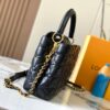 Upgraded M23999 Black Monogram Embroidered Floral Capucines BB Bag