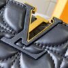 Upgraded M23999 Black Monogram Embroidered Floral Capucines BB Bag