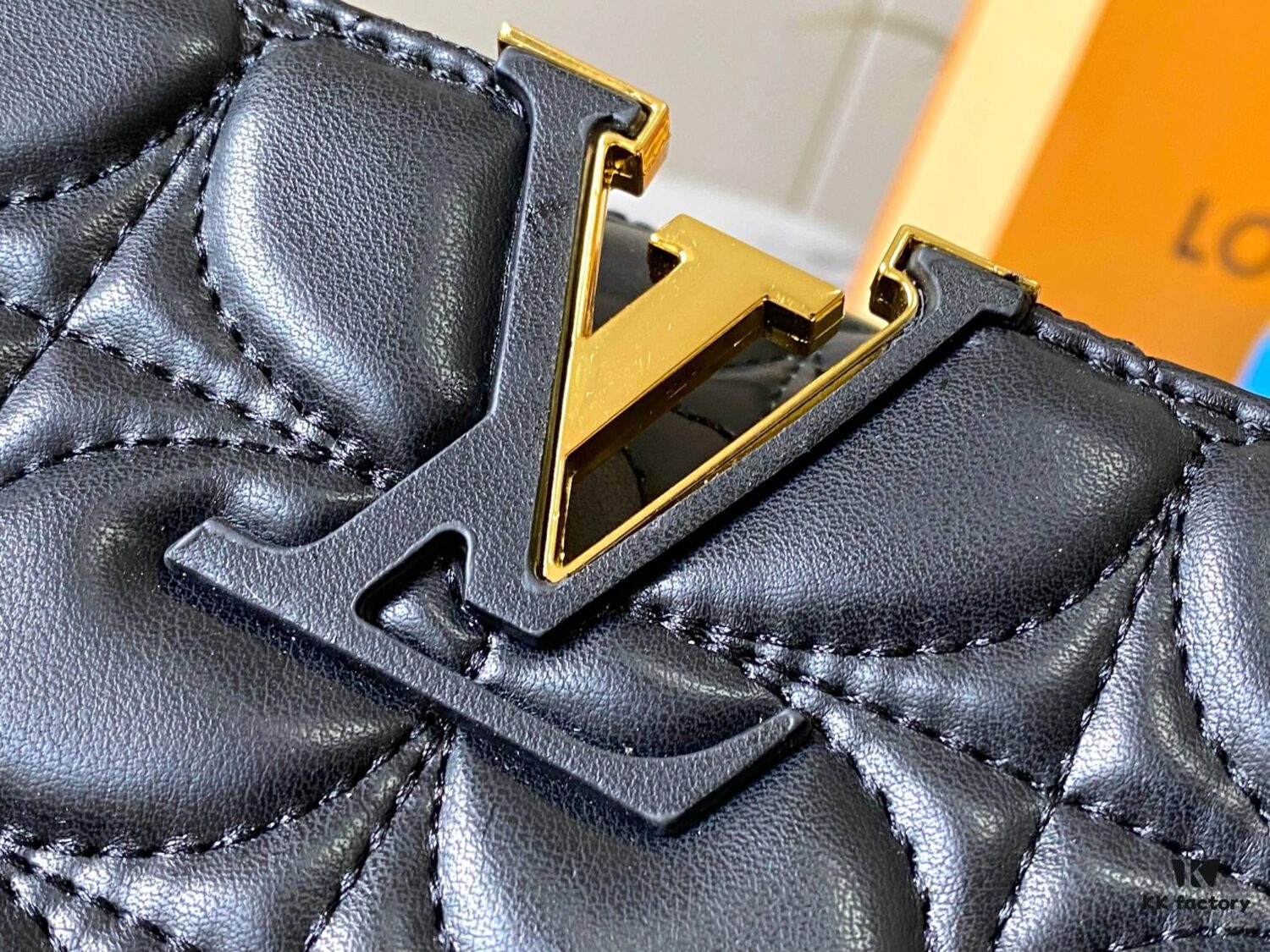 Upgraded M23999 Black Monogram Embroidered Floral Capucines BB Bag