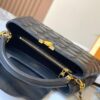 Upgraded M23999 Black Monogram Embroidered Floral Capucines BB Bag
