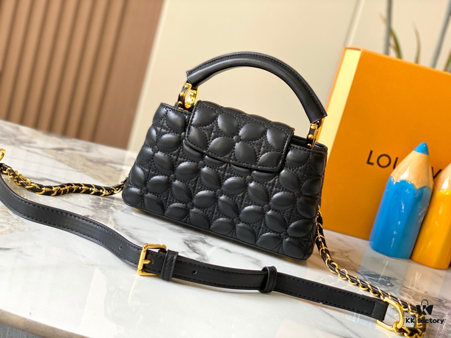 693072b26e68136f4d9a5dd8 Upgraded M23998 Black Monogram Embroidered Floral Capucines Mini Bag