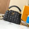 693072b26e68136f4d9a5dda Upgraded M23998 Black Monogram Embroidered Floral Capucines Mini Bag