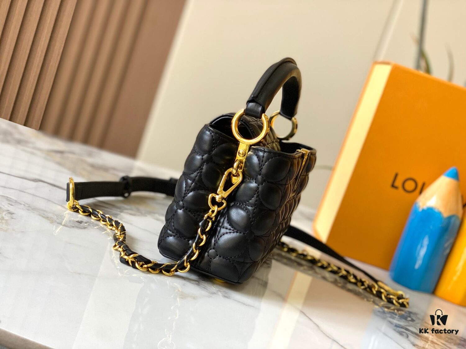 693072b26e68136f4d9a5ddb Upgraded M23998 Black Monogram Embroidered Floral Capucines Mini Bag