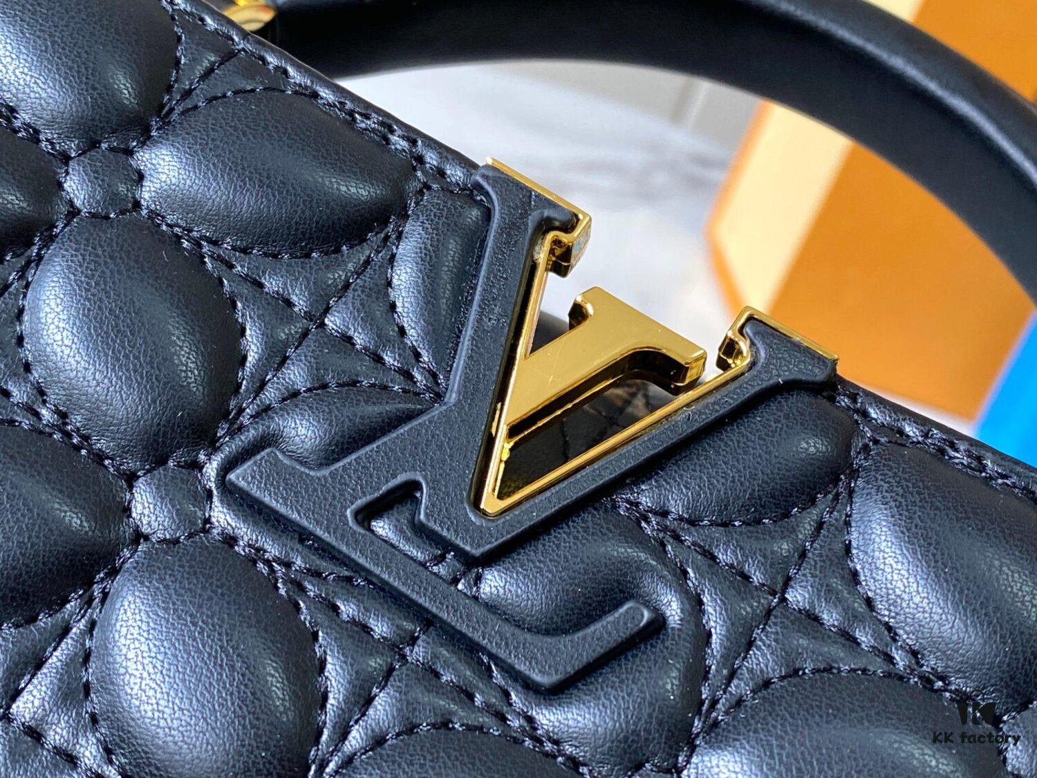 693072b46e68136f4d9a5ddd Upgraded M23998 Black Monogram Embroidered Floral Capucines Mini Bag