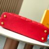 Upgraded M23999 Red Monogram Embroidered Floral Capucines BB Bag
