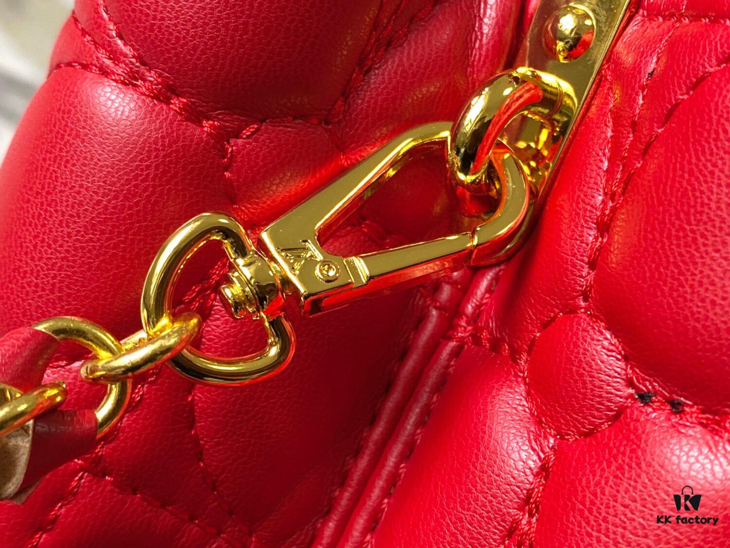Upgraded M23999 Red Monogram Embroidered Floral Capucines BB Bag