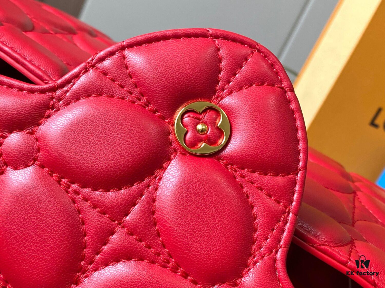Upgraded M23999 Red Monogram Embroidered Floral Capucines BB Bag