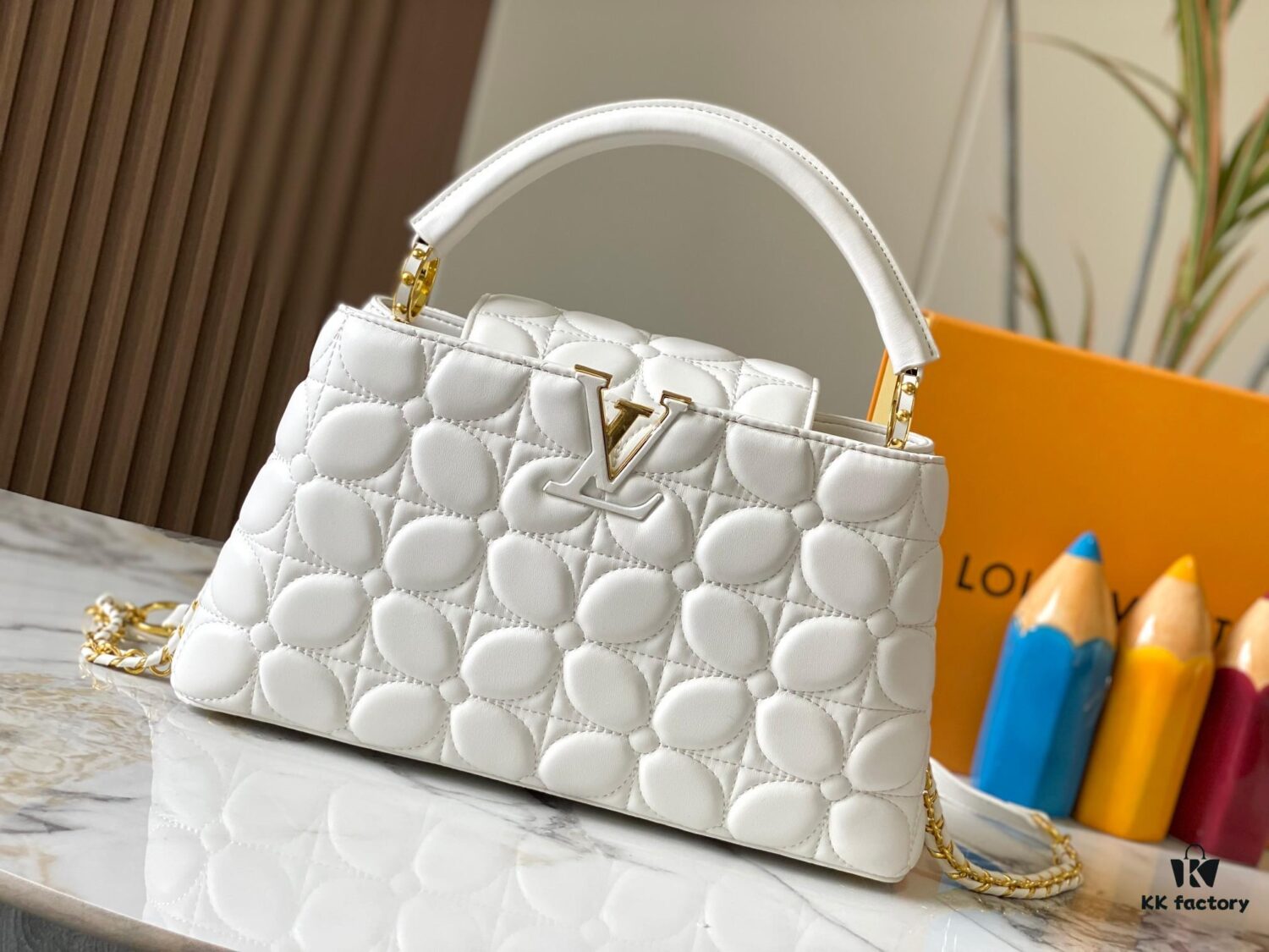 693072c26e68136f4d9a5df1 Upgraded M23999 White Monogram Embroidered Floral Capucines BB Bag