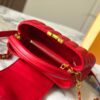 Upgraded M23998 Red Monogram Embroidered Floral Capucines Mini Bag