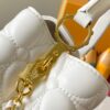 693072cc6e68136f4d9a5dff Upgraded M23998 White Monogram Embroidered Floral Capucines Mini Bag