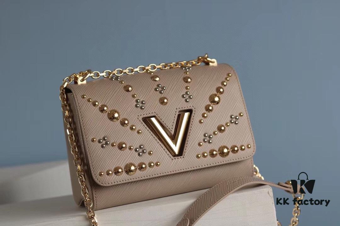 50306 Top Original Medium Twist Denim Bag [Rose] Compare and Confirm Inner Code: 0088 [Sun][Sun] LV's Latest Hottest Release 💃