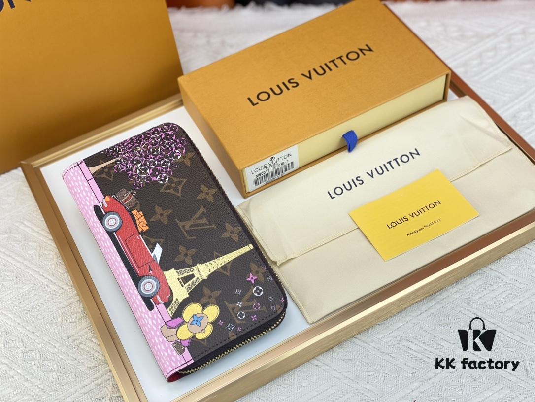 693072fc6e68136f4d9a5e5c M81630. 👏👏Vivienne Holidays 2022 Collection Limited Edition Zippy Single Compartment Wallet, Showcasing Louis Vuitton's Travel Heritage