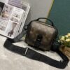Upgraded 220 M46973 LV Pattern, Black Flower Mailbox Bag