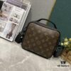 Upgraded 220 M46973 LV Pattern, Black Flower Mailbox Bag