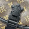 Upgraded 220 M46973 LV Pattern, Black Flower Mailbox Bag