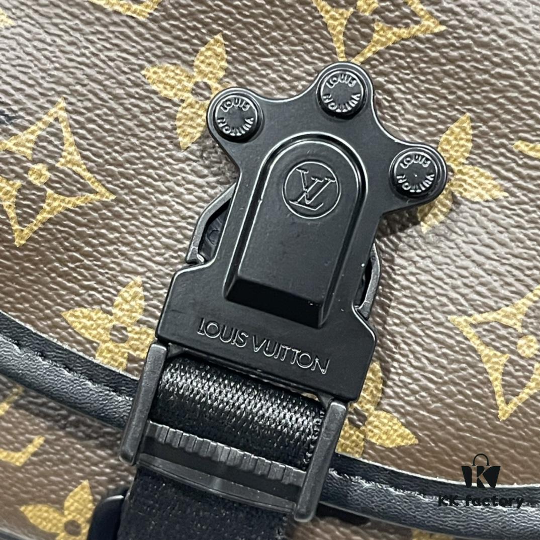 Upgraded 220 M46973 LV Pattern, Black Flower Mailbox Bag