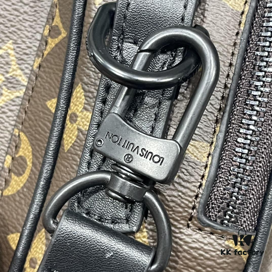 Upgraded 220 M46973 LV Pattern, Black Flower Mailbox Bag