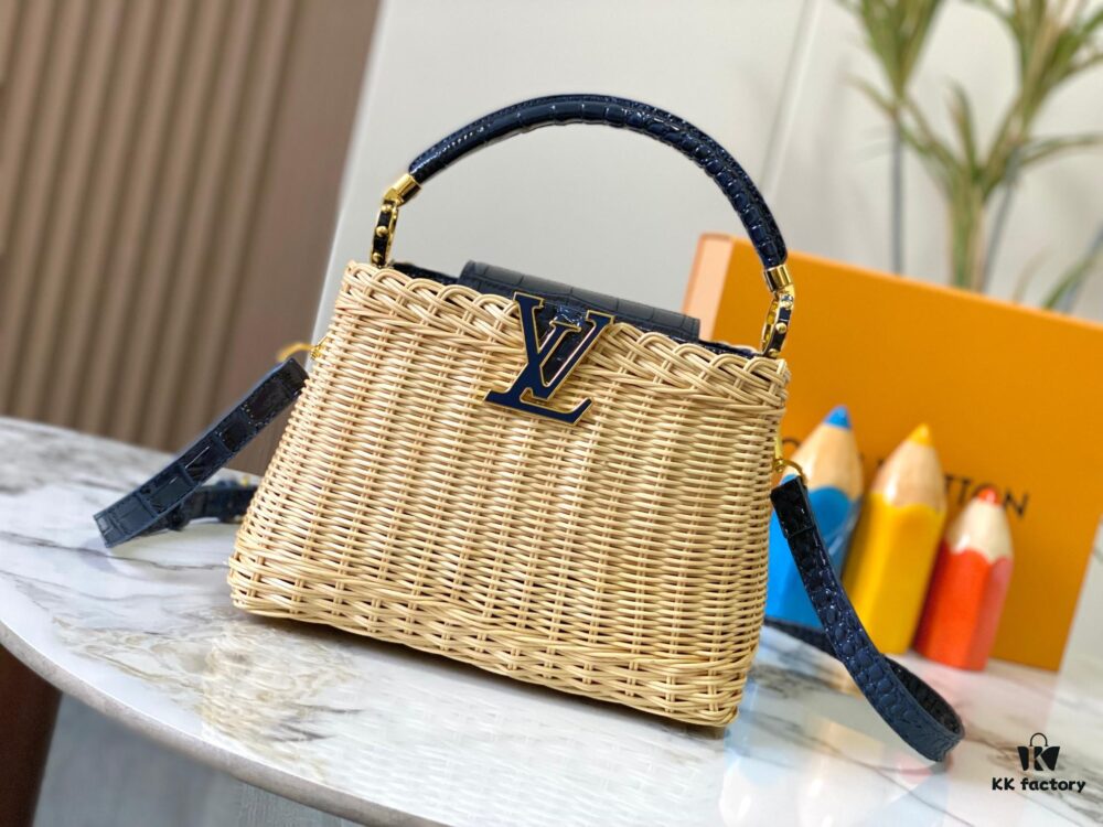 693073296e68136f4d9a5eac Upgraded M11619 Crocodile-Texture Capucines BB Bag
