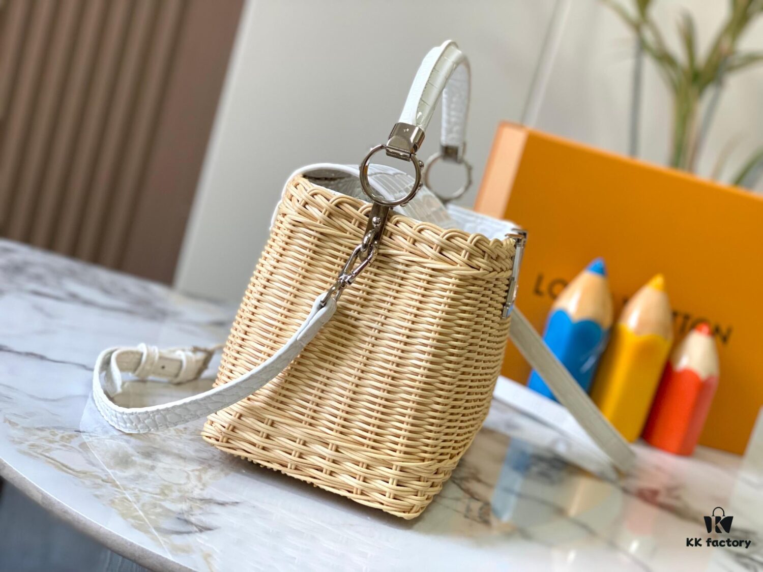 693073346e68136f4d9a5ebb Upgraded M11619 Crocodile-Texture Capucines BB Bag