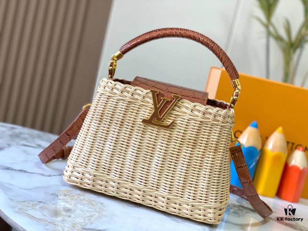 6930733a6e68136f4d9a5ec5 Upgraded M11619 Crocodile-Texture Capucines BB Bag