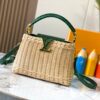 Upgraded M11619 Crocodile-Texture Capucines BB Handbag