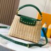 Upgraded M11619 Crocodile-Texture Capucines BB Handbag
