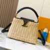 693073436e68136f4d9a5ed7 Upgraded M11618 Ostrich Texture Capucines BB Handbag