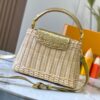 Upgraded M11618 Ostrich-Texture Capucines BB Bag