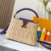 Upgraded M11618 Ostrich-Texture Capucines BB Handbag