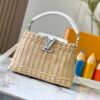 693073566e68136f4d9a5ef0 Upgraded M11618 Ostrich-Texture Capucines BB Handbag