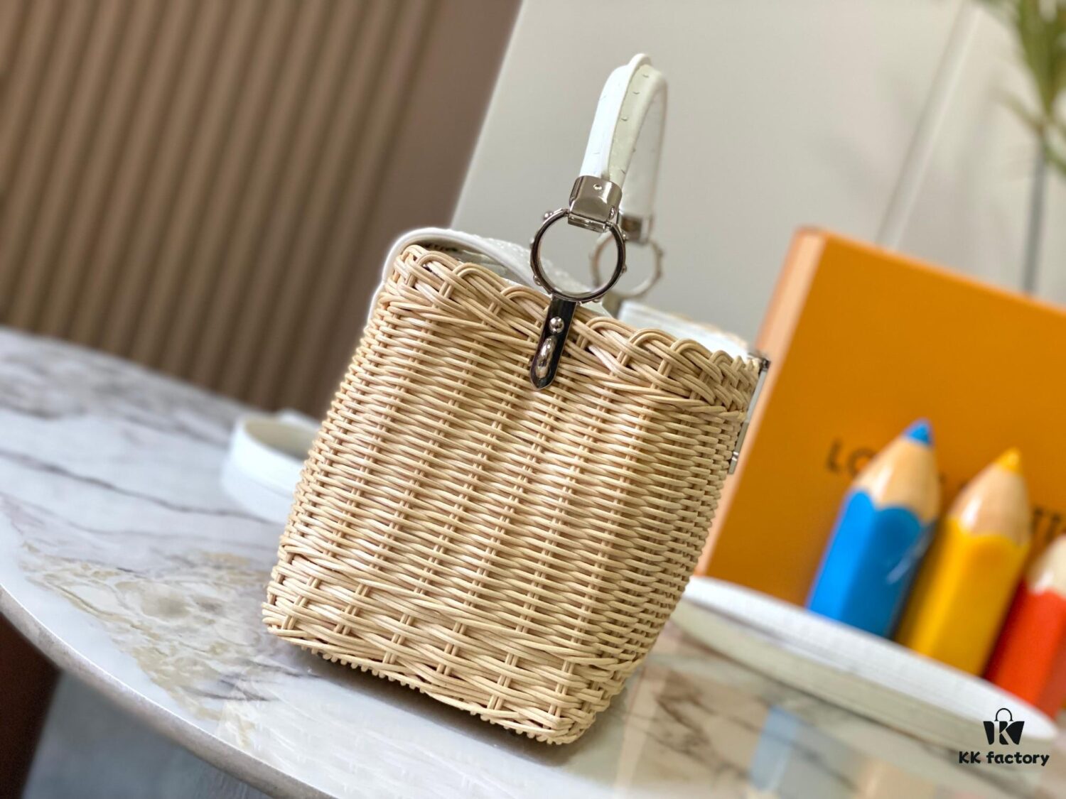 693073576e68136f4d9a5ef1 Upgraded M11618 Ostrich-Texture Capucines BB Handbag