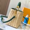 Upgraded M11618 Ostrich-Texture Capucines BB Handbag