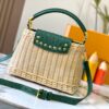 Upgraded M11618 Ostrich-Texture Capucines BB Handbag