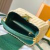 Upgraded M11618 Ostrich-Texture Capucines BB Handbag