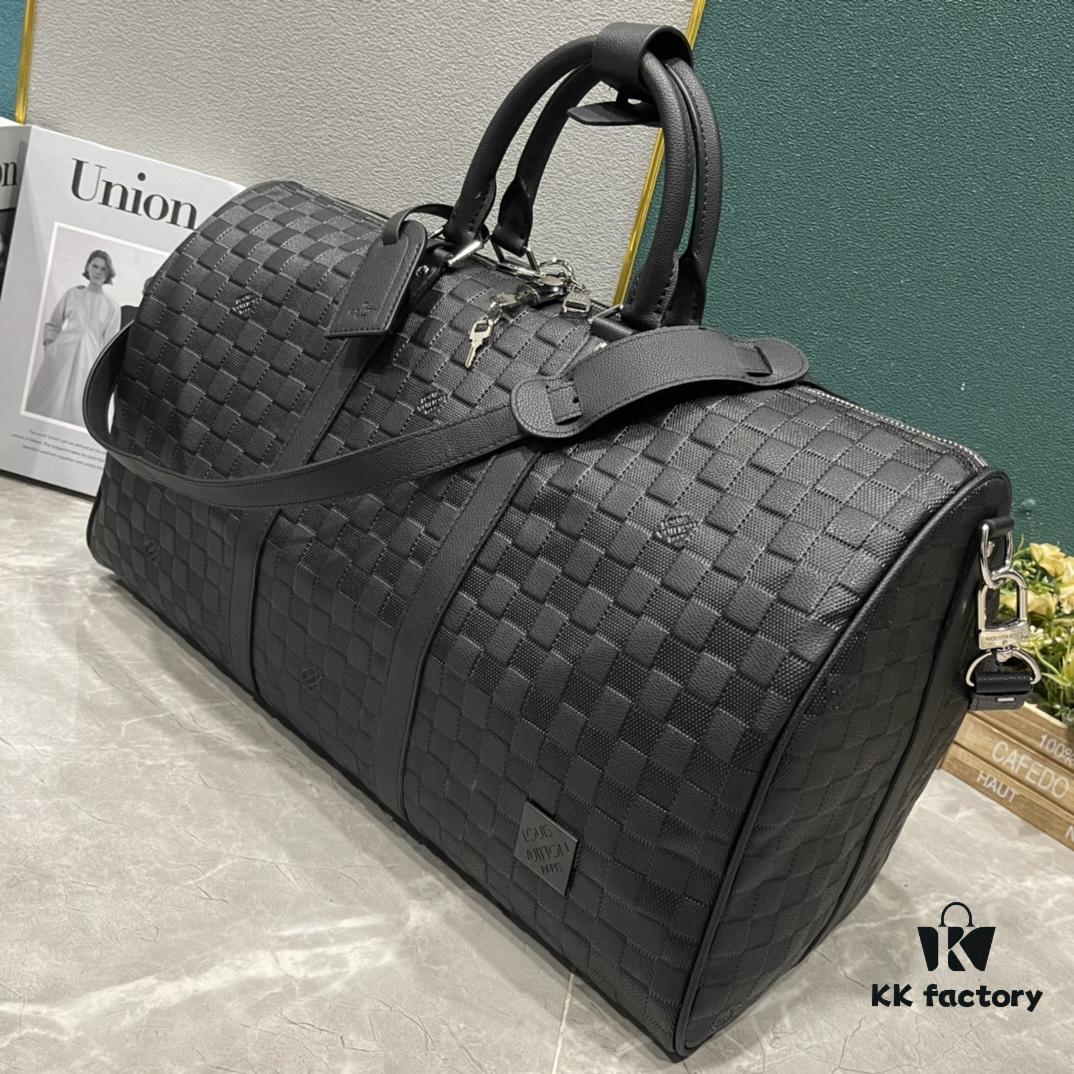 6930738d6e68136f4d9a5f4f Upgraded Version 240 Latest Model M22532 M41416 M44810 Black Grid, Pressed Grid, Crosshatch Keepall Bandoulière 50 Travel Bag