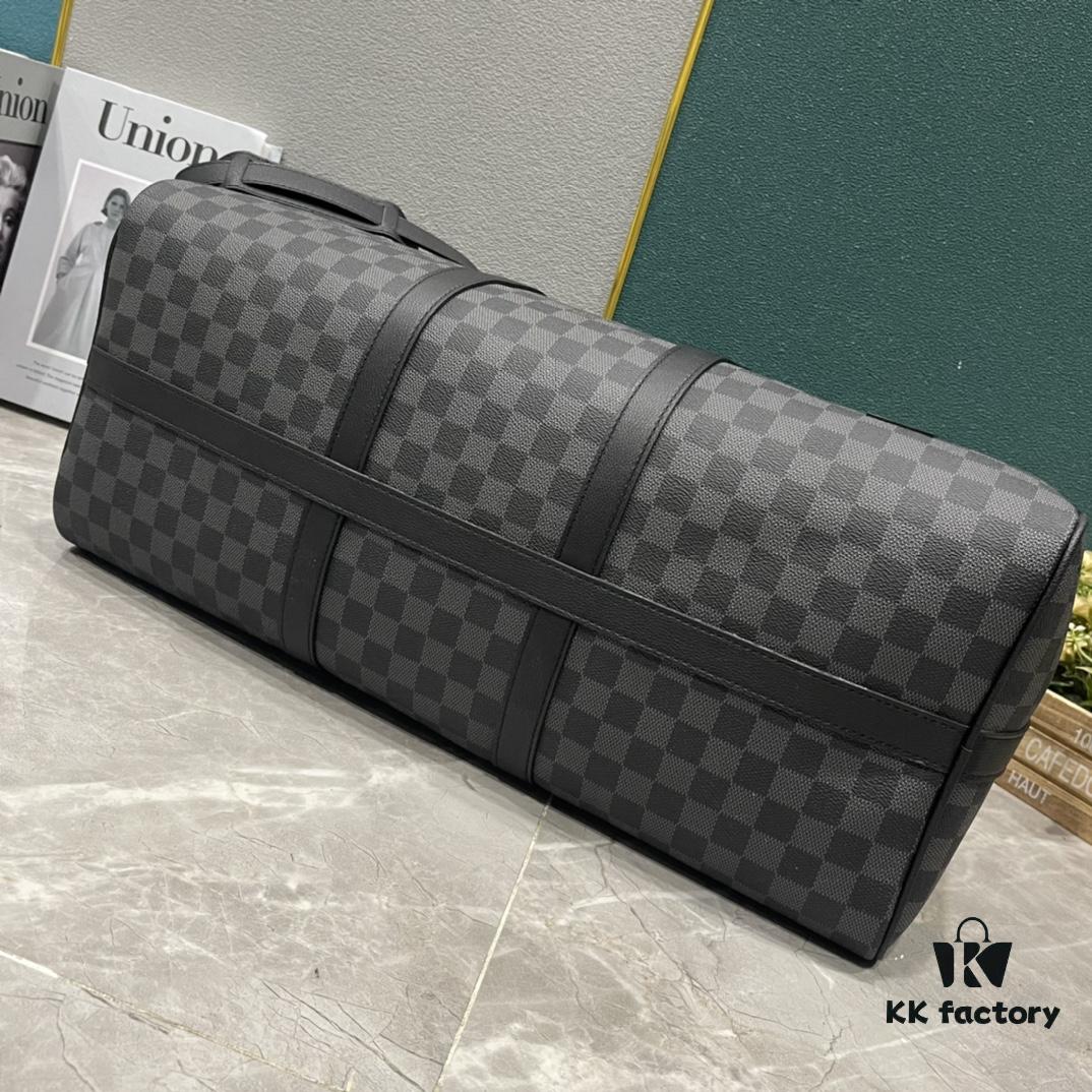 693073926e68136f4d9a5f59 Upgraded Version 240 Latest Model M22532 M41416 M44810 Black Grid, Pressed Grid, Crosshatch Keepall Bandoulière 50 Travel Bag