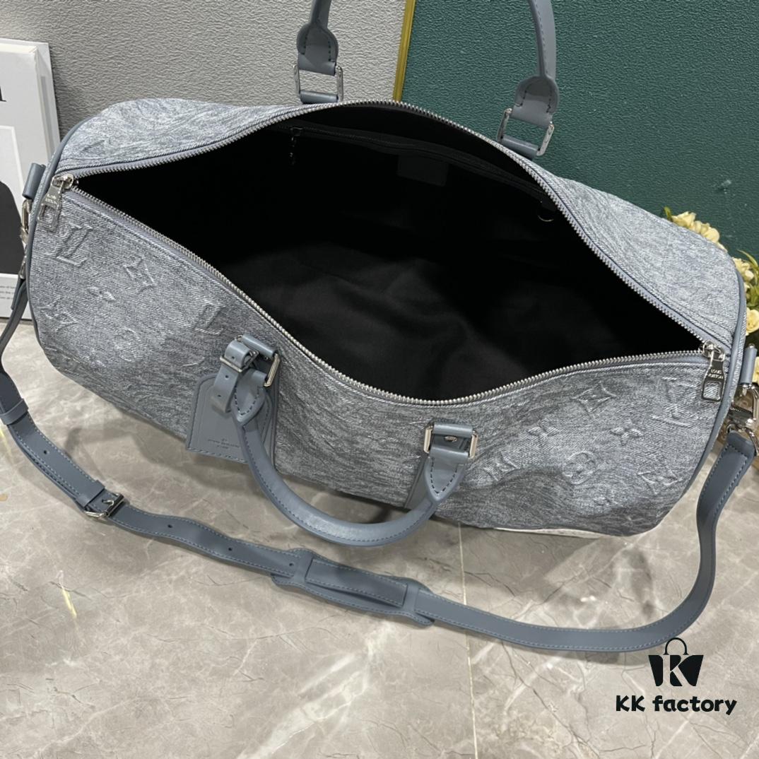 693073a26e68136f4d9a5f76 Upgraded Version 270 Latest Model M22532 Denim Keepall Bandoulière 50 Travel Bag