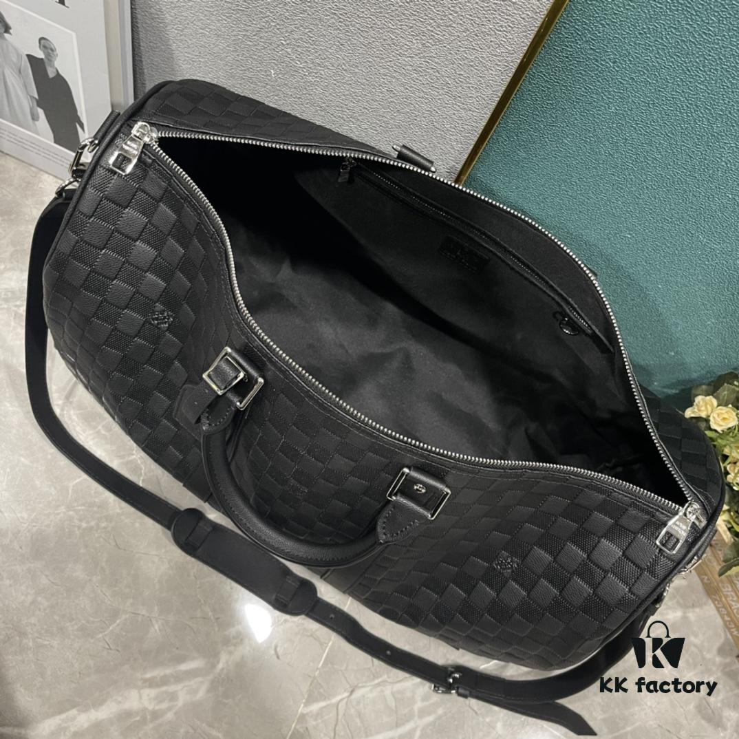 693073a96e68136f4d9a5f83 Upgraded Version 240 Latest Model M22532 M41416 M44810 Black Grid, Pressed Grid, Crosshatch Keepall Bandoulière 50 Travel Bag