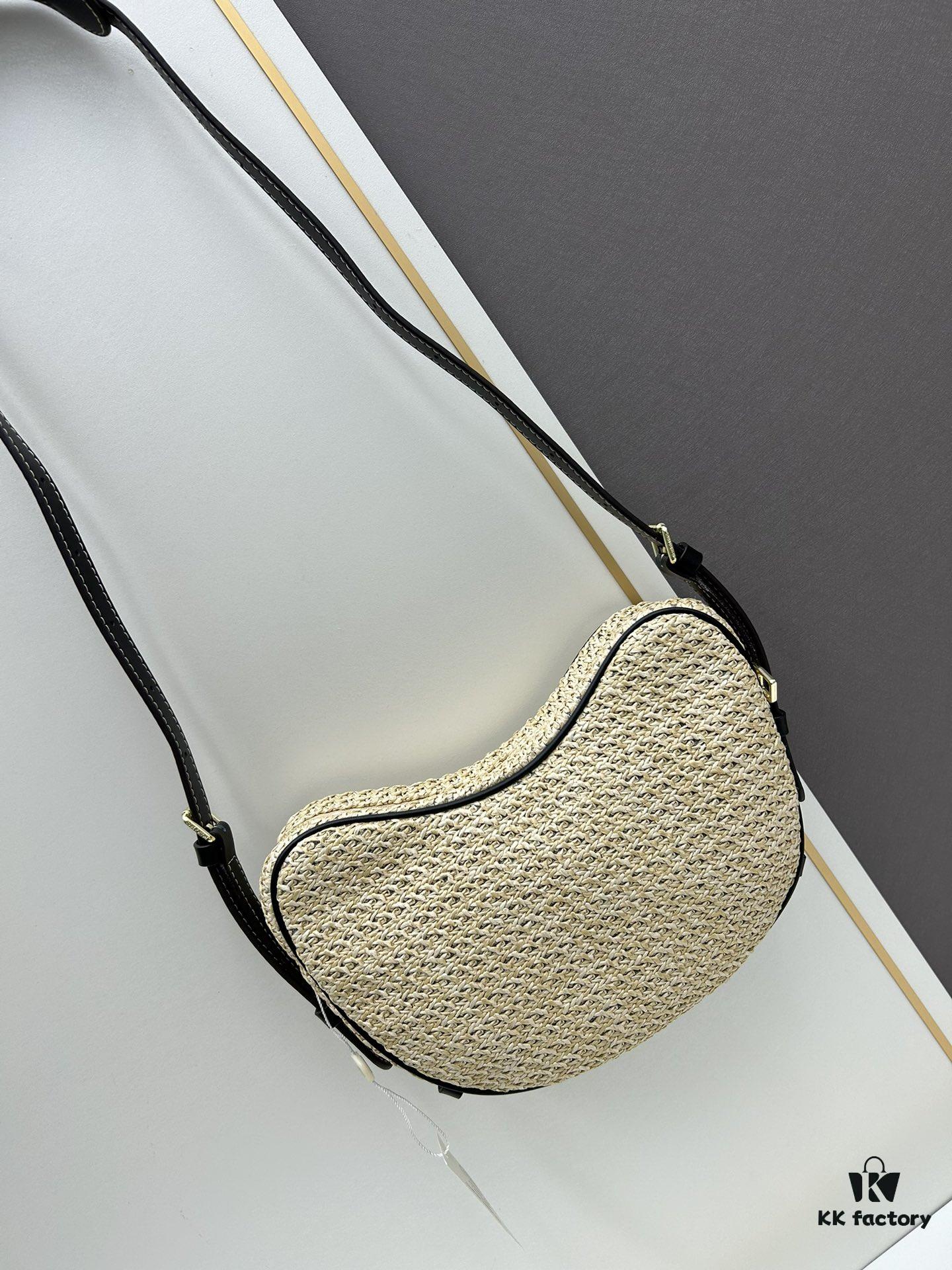 693073a96e68136f4d9a5f85 New Arrival Straw Woven Bag Croissant Handbag