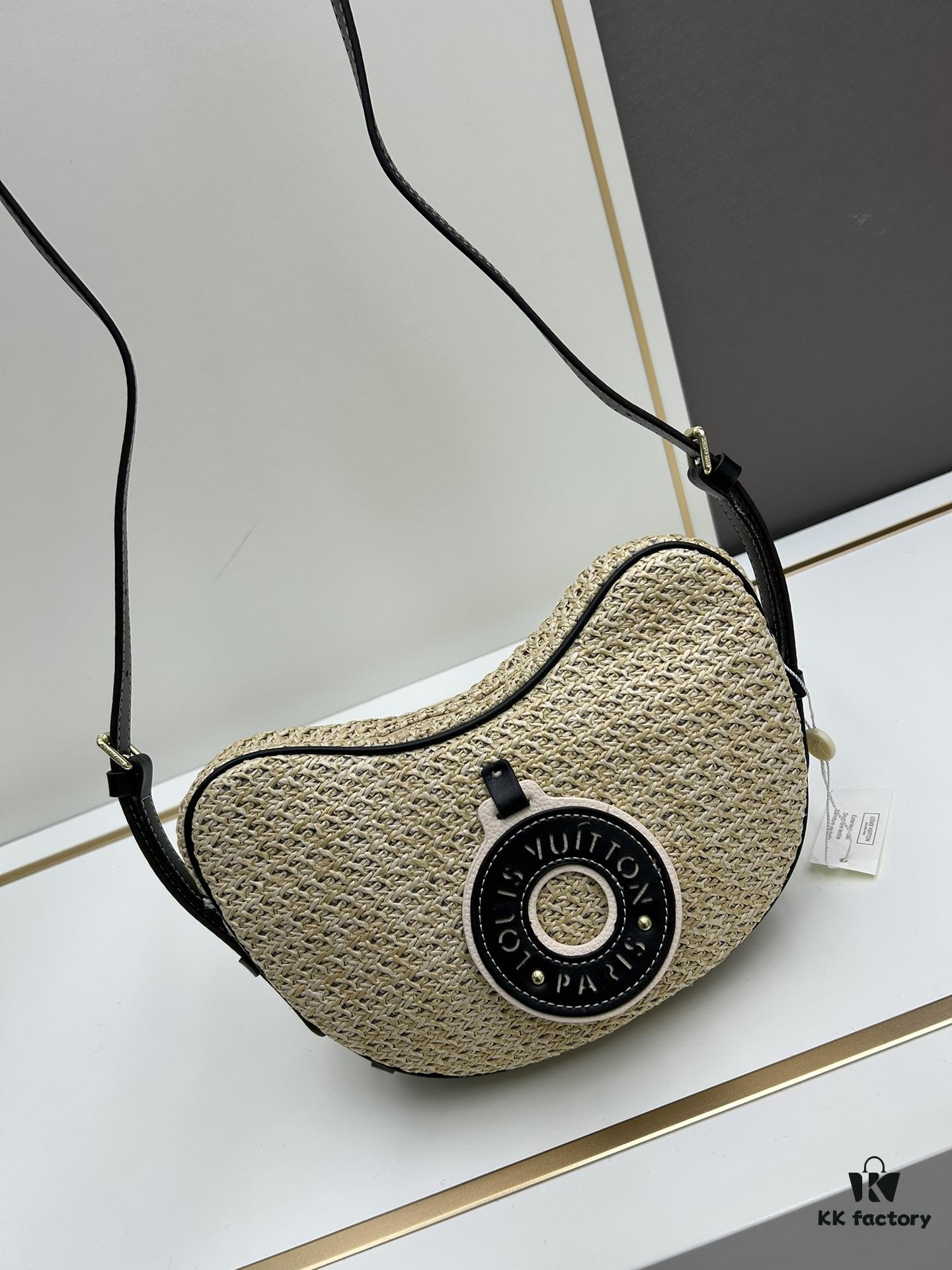 693073a96e68136f4d9a5f87 New Arrival Straw Woven Bag Croissant Handbag