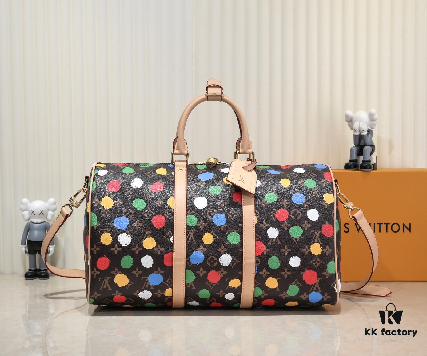 693073e06e68136f4d9a5ff2 LV x YK Keepall 45 Travel Bag from Louis Vuitton x Yayoi Kusama Collection