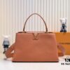 693073f26e68136f4d9a6014 Upgraded M24607 Brown Capucines Souple Large Handbag