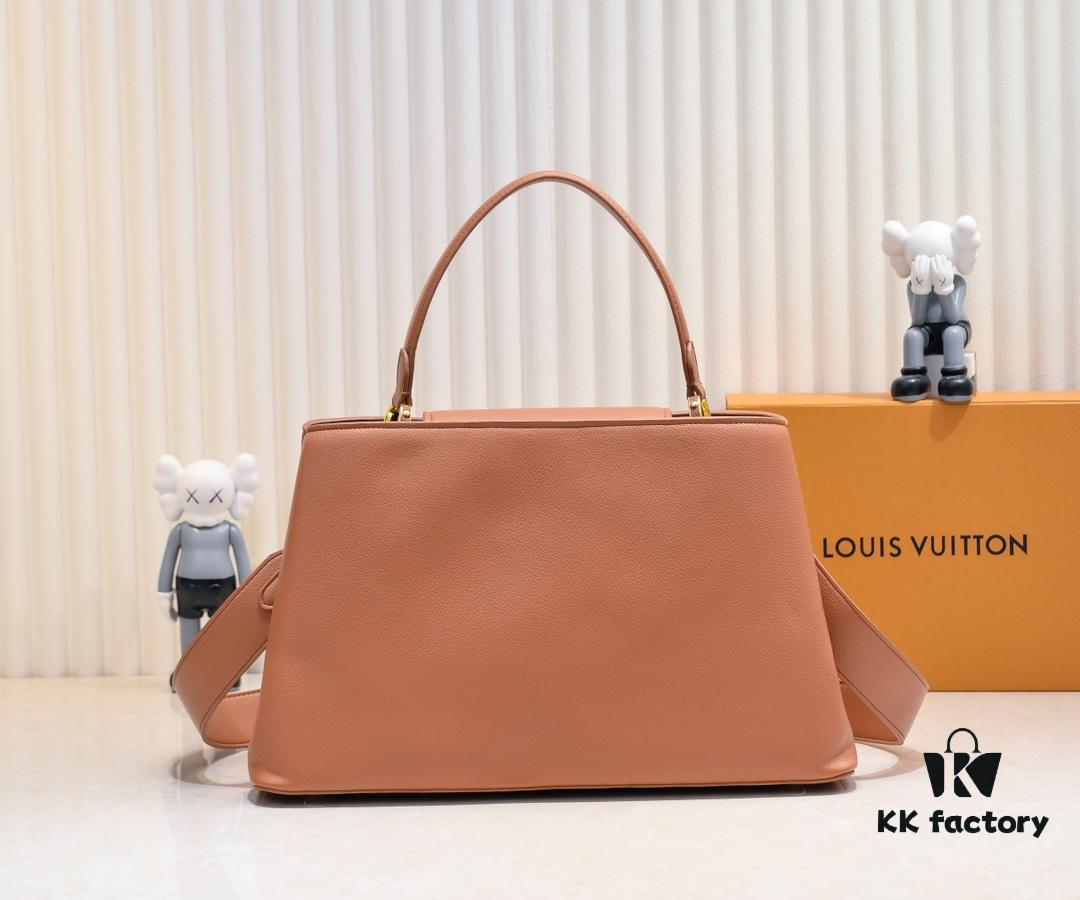 693073f36e68136f4d9a6017 Upgraded M24607 Brown Capucines Souple Large Handbag