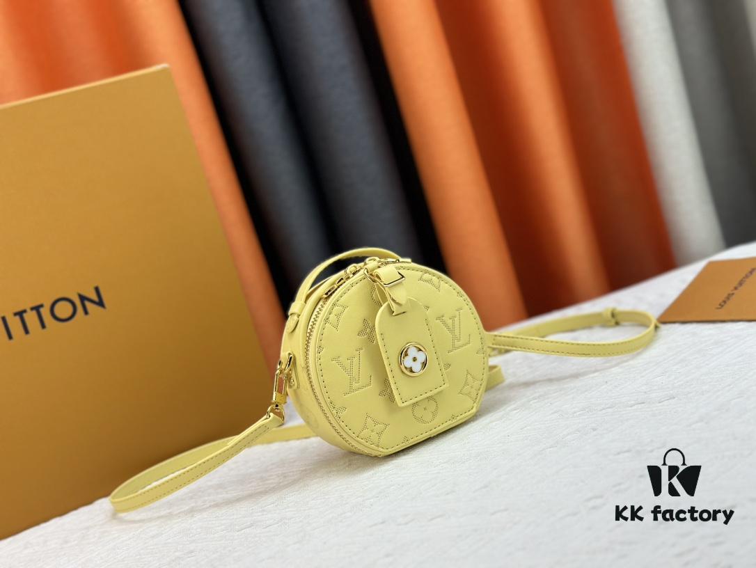 693073f76e68136f4d9a601d Original 10 M11294 Yellow M47117 M44699 Monogram Flower Women's Round Handbag Series Around Me Bag