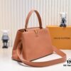 693073fe6e68136f4d9a602c Upgraded M24607 Brown Capucines Souple Large Handbag