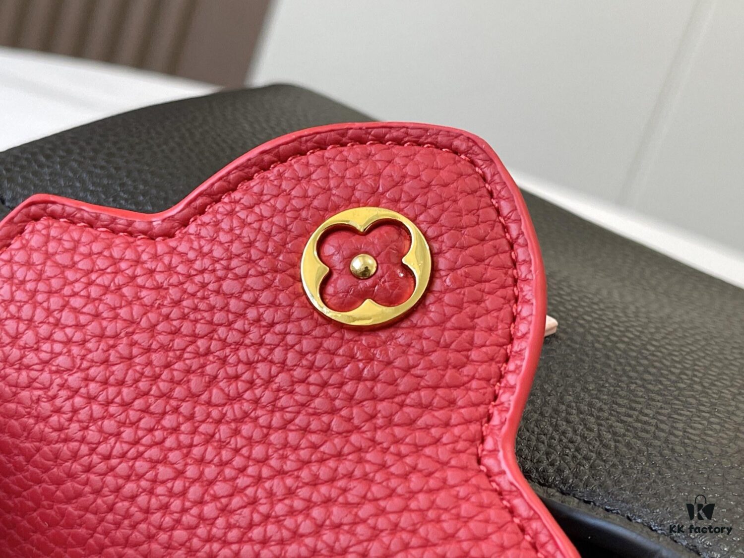 693074016e68136f4d9a6030 Upgraded Version 💋 M56848 Black with Deep Watermelon Red and Gold Hardware